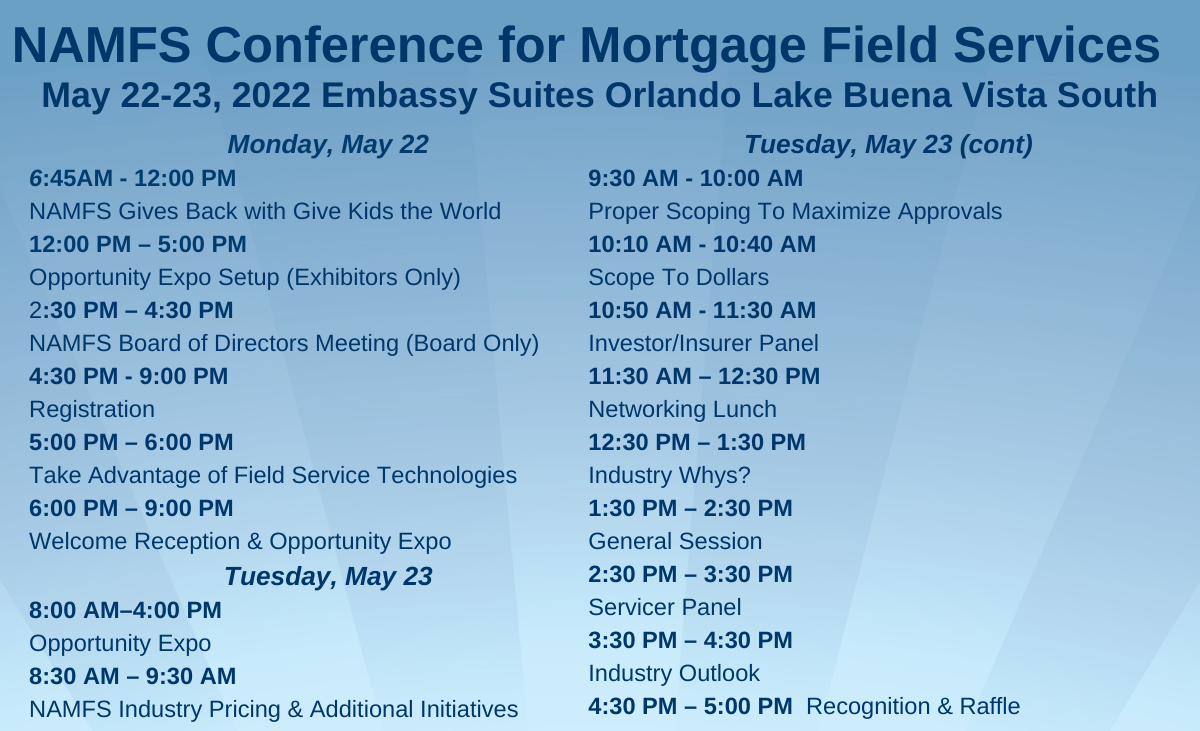2023 Annual Conference National Association of Mortgage Field Services